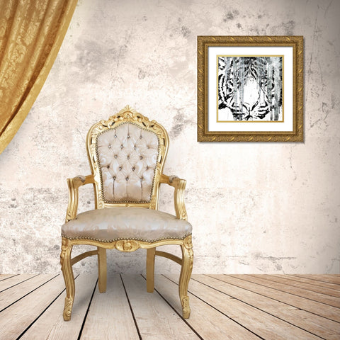 Look Into My Ice Gold Ornate Wood Framed Art Print with Double Matting by Villa, Mlli