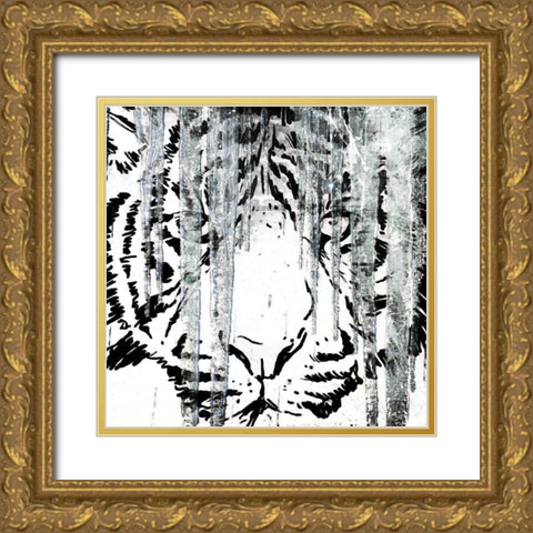 Look Into My Ice Gold Ornate Wood Framed Art Print with Double Matting by Villa, Mlli