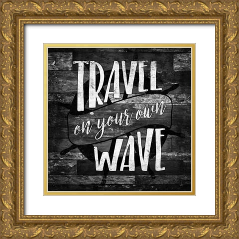 Travel Waves Gold Ornate Wood Framed Art Print with Double Matting by Villa, Mlli