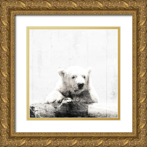 Polar Looks White Gold Ornate Wood Framed Art Print with Double Matting by Villa, Mlli