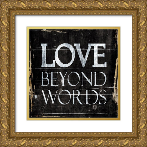 Love Gold Ornate Wood Framed Art Print with Double Matting by Villa, Mlli