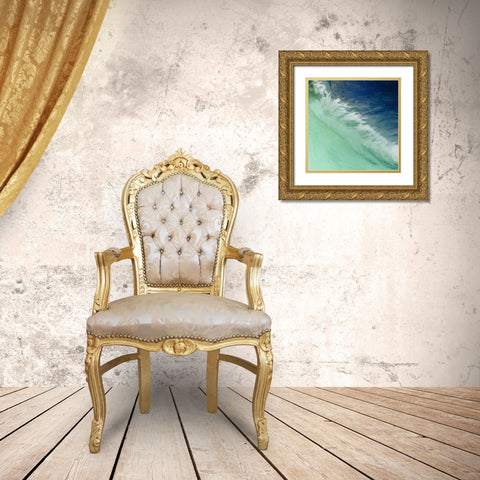 Water Meet Gold Ornate Wood Framed Art Print with Double Matting by Villa, Mlli
