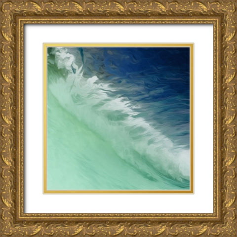 Water Meet Gold Ornate Wood Framed Art Print with Double Matting by Villa, Mlli