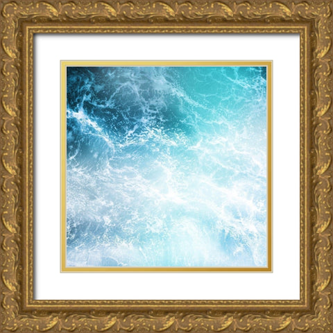 Is It Waves Gold Ornate Wood Framed Art Print with Double Matting by Villa, Mlli