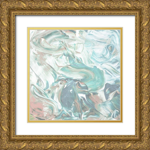 Soft Pastel Cream Gold Ornate Wood Framed Art Print with Double Matting by Villa, Mlli