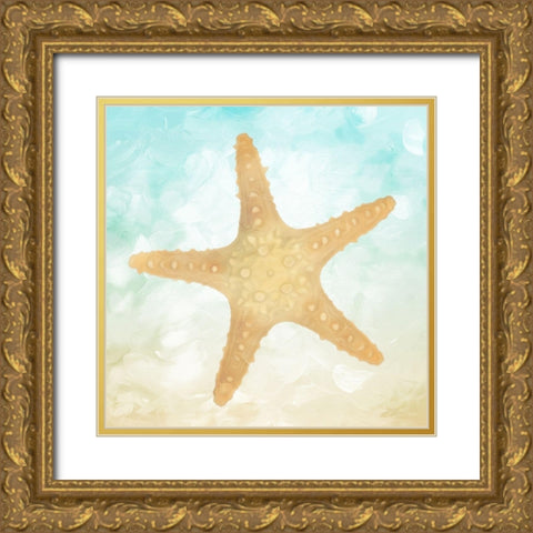 Star On The Beach Gold Ornate Wood Framed Art Print with Double Matting by Villa, Mlli