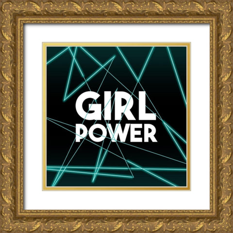 Girl Power Gold Ornate Wood Framed Art Print with Double Matting by Villa, Mlli