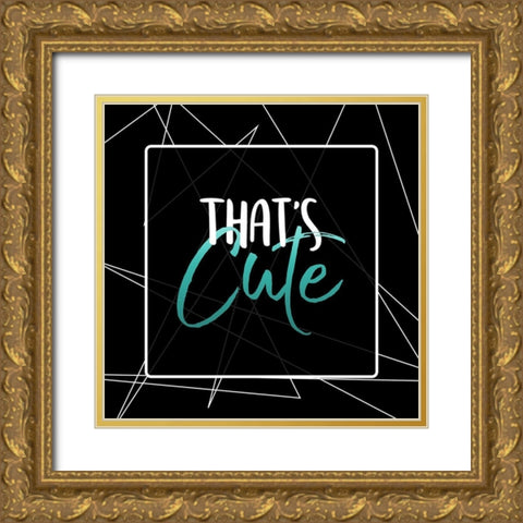 Thats Cute Gold Ornate Wood Framed Art Print with Double Matting by Villa, Mlli