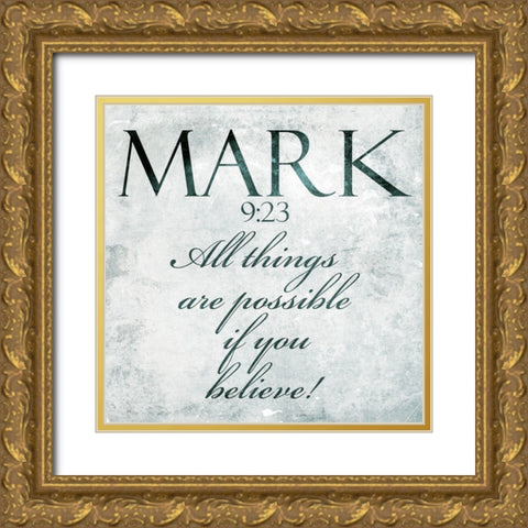Bold Possible Gold Ornate Wood Framed Art Print with Double Matting by Villa, Mlli