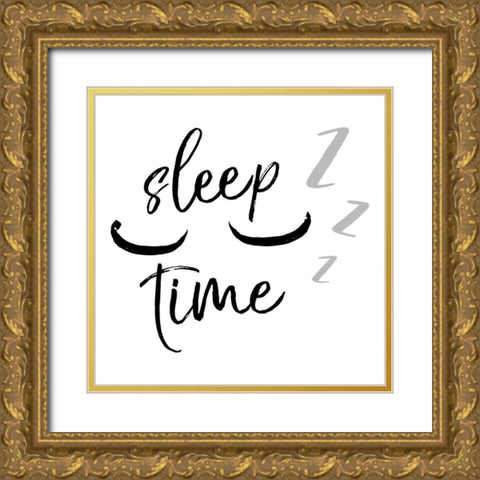 Sleep Time Gold Ornate Wood Framed Art Print with Double Matting by Villa, Mlli