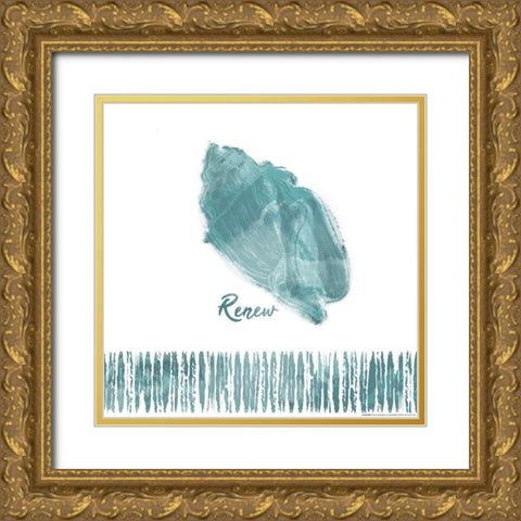 Renew Shell Gold Ornate Wood Framed Art Print with Double Matting by Villa, Mlli