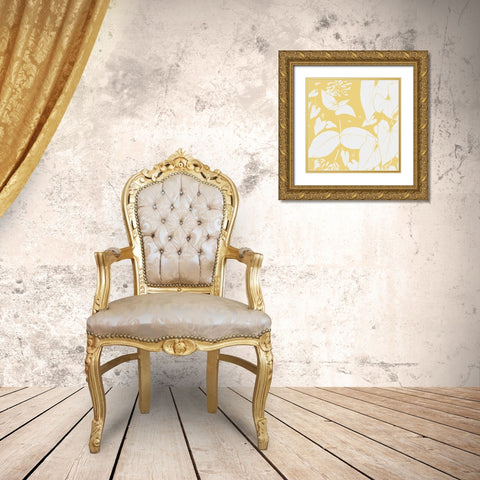 Sunshine Flowers Two Gold Ornate Wood Framed Art Print with Double Matting by Villa, Mlli