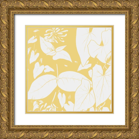 Sunshine Flowers Two Gold Ornate Wood Framed Art Print with Double Matting by Villa, Mlli