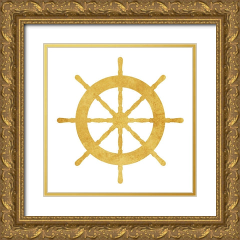 Gold Steering Gold Ornate Wood Framed Art Print with Double Matting by Villa, Mlli