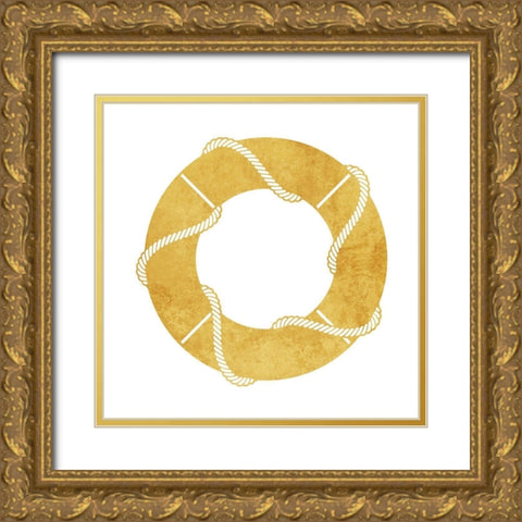 Gold Floaty Gold Ornate Wood Framed Art Print with Double Matting by Villa, Mlli