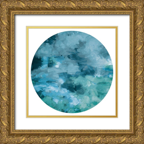More Cloudy With Chance Circle Gold Ornate Wood Framed Art Print with Double Matting by Villa, Mlli