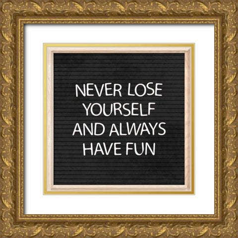 Never Lose Gold Ornate Wood Framed Art Print with Double Matting by Villa, Mlli