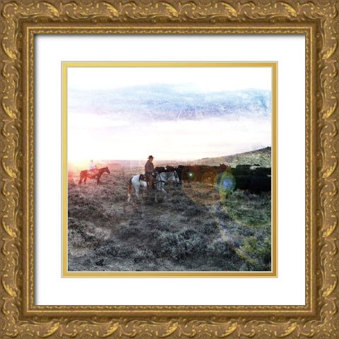 Round Up Gold Ornate Wood Framed Art Print with Double Matting by Villa, Mlli