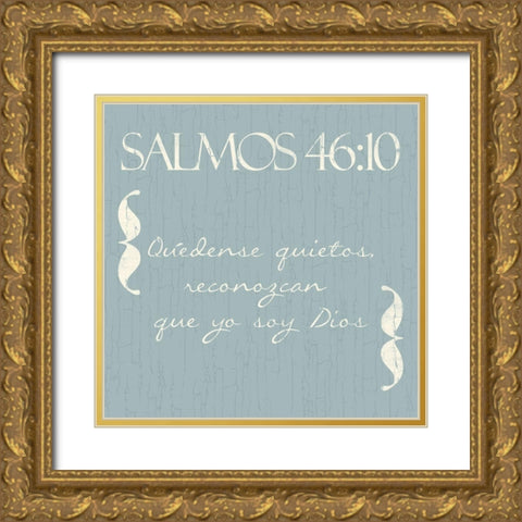 Salmos Quedense Gold Ornate Wood Framed Art Print with Double Matting by Villa, Mlli