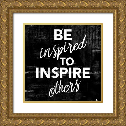 Be Inspired Gold Ornate Wood Framed Art Print with Double Matting by Villa, Mlli