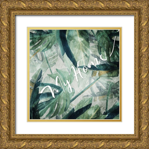 My Home Gold Ornate Wood Framed Art Print with Double Matting by Villa, Mlli