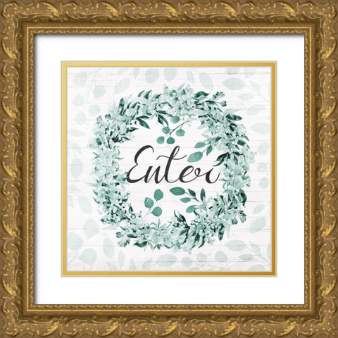 Enter Gold Ornate Wood Framed Art Print with Double Matting by Villa, Mlli