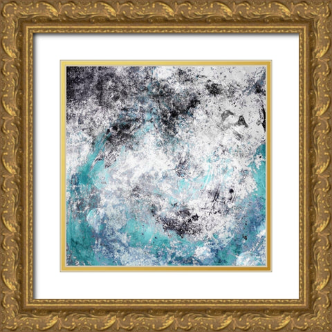 Chaotic Calm Gold Ornate Wood Framed Art Print with Double Matting by Villa, Mlli