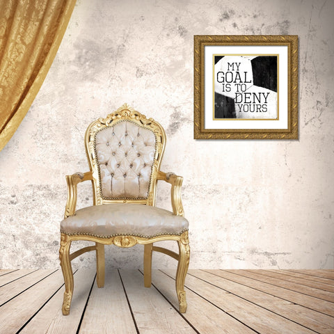 My Goal Gold Ornate Wood Framed Art Print with Double Matting by Villa, Mlli