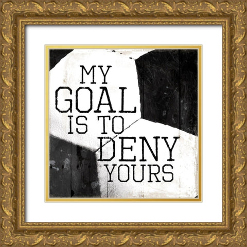 My Goal Gold Ornate Wood Framed Art Print with Double Matting by Villa, Mlli