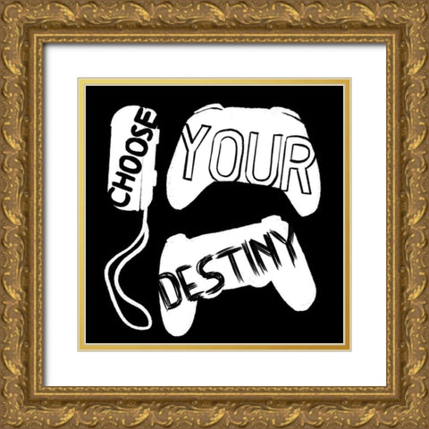 Choose Your Destiny Reverse Gold Ornate Wood Framed Art Print with Double Matting by Villa, Mlli