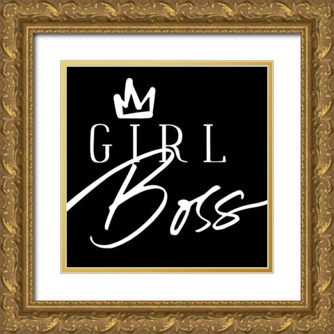 Girl Boss Gold Ornate Wood Framed Art Print with Double Matting by Villa, Mlli