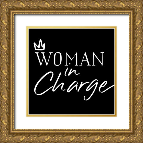 Woman In Charge Gold Ornate Wood Framed Art Print with Double Matting by Villa, Mlli