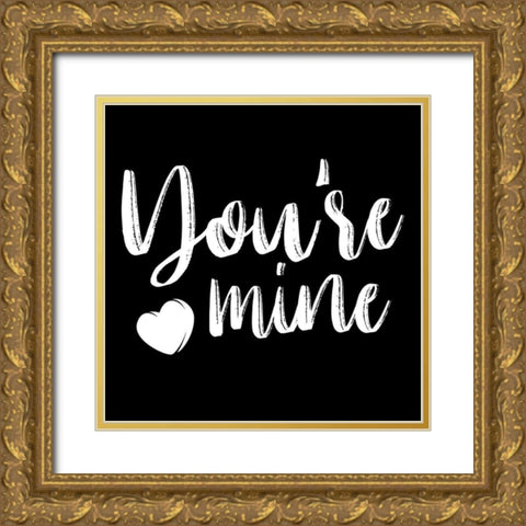 Your Mine Gold Ornate Wood Framed Art Print with Double Matting by Villa, Mlli