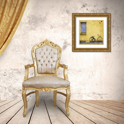 Relaxing In The Yellow Gold Ornate Wood Framed Art Print with Double Matting by Villa, Mlli