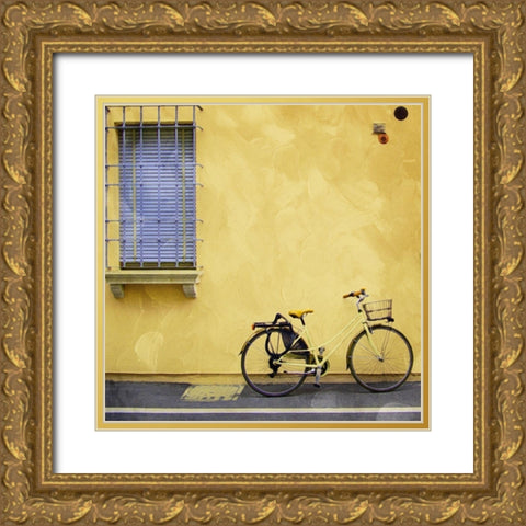 Relaxing In The Yellow Gold Ornate Wood Framed Art Print with Double Matting by Villa, Mlli