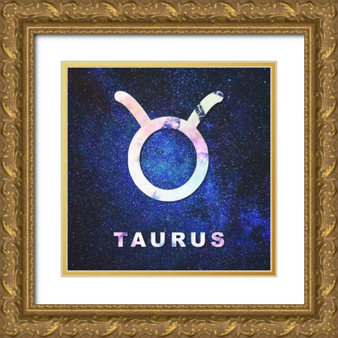 Taurus Space Gold Ornate Wood Framed Art Print with Double Matting by Villa, Milli