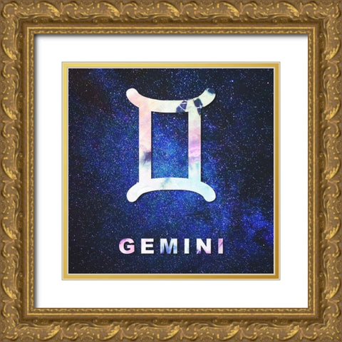 Gemini Space Gold Ornate Wood Framed Art Print with Double Matting by Villa, Milli