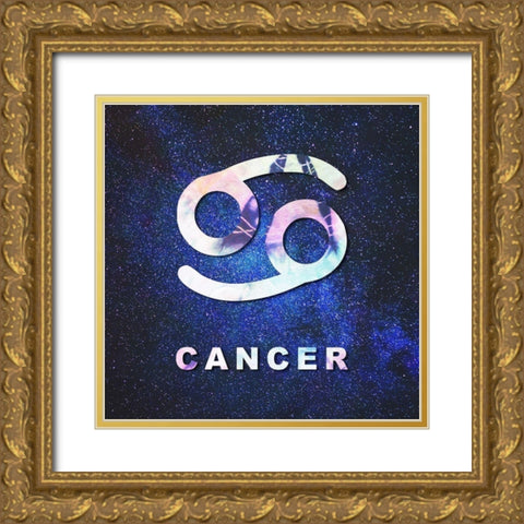 Cancer Space Gold Ornate Wood Framed Art Print with Double Matting by Villa, Milli
