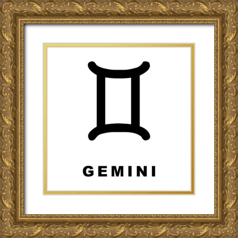 Gemini Gold Ornate Wood Framed Art Print with Double Matting by Villa, Milli