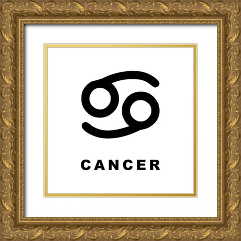 Cancer Gold Ornate Wood Framed Art Print with Double Matting by Villa, Milli