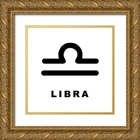 Libra Gold Ornate Wood Framed Art Print with Double Matting by Villa, Milli