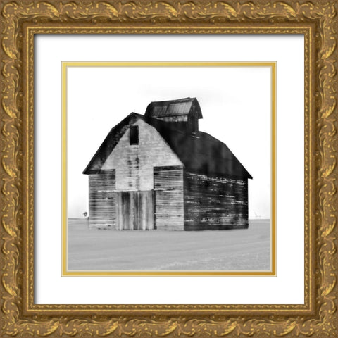 Vintage Sunset Barn Gold Ornate Wood Framed Art Print with Double Matting by Villa, Milli