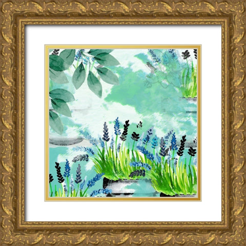 Summer Planters Gold Ornate Wood Framed Art Print with Double Matting by Fraser, Orane
