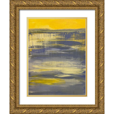 Bright Horizon 1 Gold Ornate Wood Framed Art Print with Double Matting by Spina, Phyllis