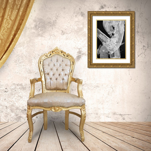 Degenerated Movement Gold Ornate Wood Framed Art Print with Double Matting by Spina, Phyllis