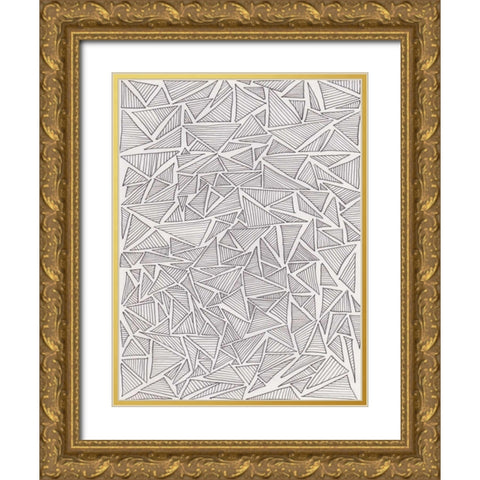 Triangle Jungle 2 Gold Ornate Wood Framed Art Print with Double Matting by Varacek, Pam