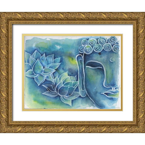 Iconic Being Gold Ornate Wood Framed Art Print with Double Matting by Varacek, Pam