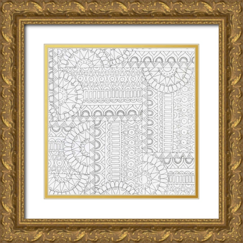 The Metric Gold Ornate Wood Framed Art Print with Double Matting by Varacek, Pam
