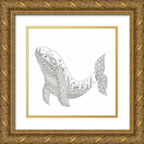 Creatures From The Deep 4 Gold Ornate Wood Framed Art Print with Double Matting by Varacek, Pam