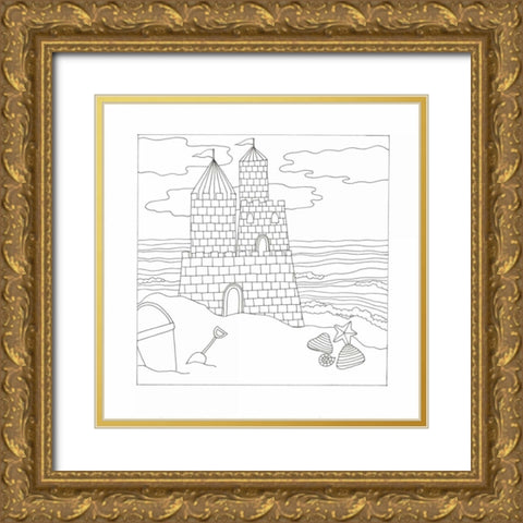 Summer Time Fun 2 Gold Ornate Wood Framed Art Print with Double Matting by Varacek, Pam